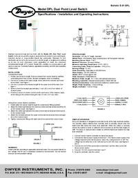 Thumbnail of document Manual - DPL110 Dual Point Level Switch